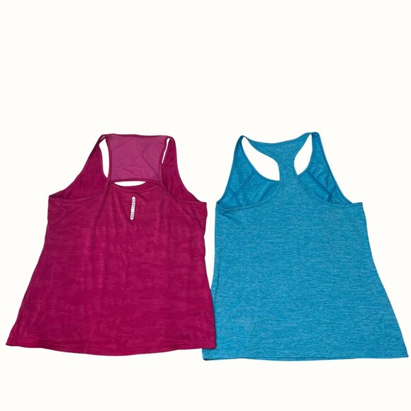 BCG Womens Racerback Athletic Tank Tops M Polyester Blend Pink & Blue - Picture 3 of 5